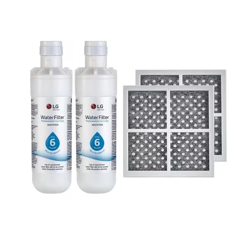 LG LT1000P2 & LT120F 2-Pack Bundle | Replacement Refrigerator Water & Air Filters | 200 Gallon Water Filter Capacity (NSF42, NSF53, and NSF401) - image 1