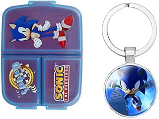 Sonic Sandwich Lunch Snack Box Multi Compartment Kids Children School Includes Sonic Keychain