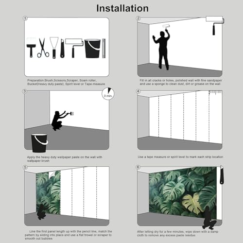 Papier Peint Panoramique Monstera : Cachez les Défauts du Mur, Salon 3D