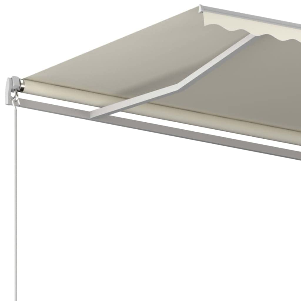vidaXL Tenda da Sole Retrattile Manuale 500x300 cm Crema