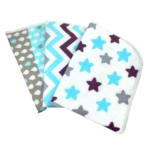 Image of Changing Pad Liners [3 Pack Large] -Portable Changing Mat - 100% Waterproof - Absorbent - Unisex - Changing Table Cover - 19.5" x 27.5" (50cm x 70cm) - By Kinpa Baby (Blue Set)