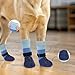 EXPAWLORER Anti Slip Dog Socks to Prevent Licking Paws, Dog Shoes for Hot Pavement, Dog Booties for Hardwood Floors, Dog Boots & Paw Protectors with Grippers for Small Medium Large Senior Dogs Blue L