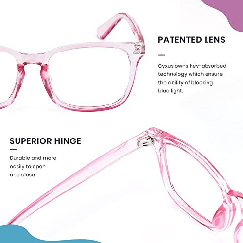 Image of Cyxus Computer Glasses Blue Light Blocking for Women Men Gaming Eyewear Reduce Eyestrain (8082T26, Crystal Purple)