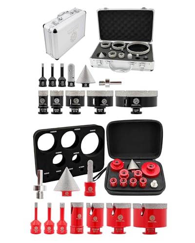 Kit foret diamant carrelage FOCSTOL 10 pcs et scie cloche