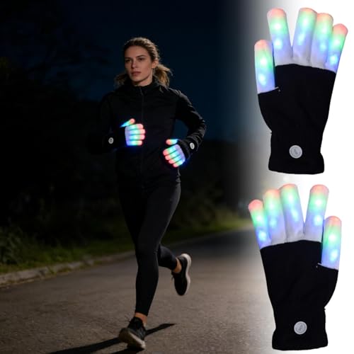 Guantes de dedo LED para adolescentes y adultos en fiestas y Navidad 2