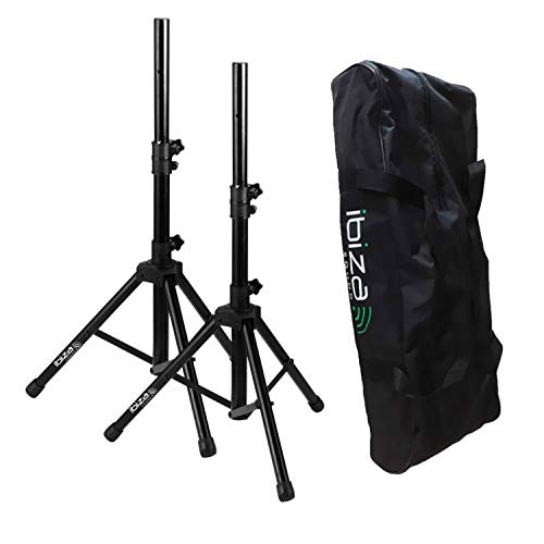 Mini supports d'enceintes avec housse - hauteur max 1.20M / Charg 30 kg - IBIZA SS01B-MINI