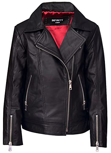 Blouson en cuir véritable pour fille fini les vestes fragiles