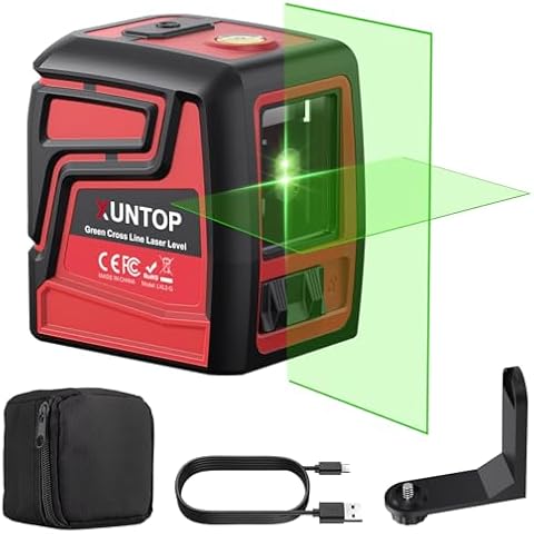 XUNTOP 100ft Green Cross Line Laser Level Cover