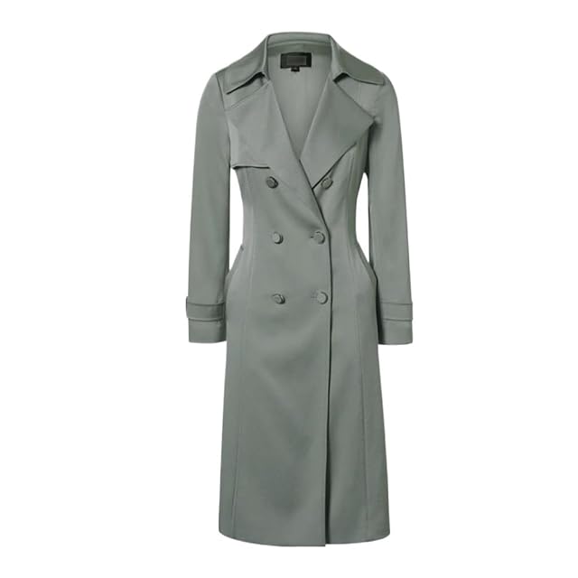 Premium Sense of Spring Double-breasted Female Trench Coat Lapel Temperament Medium-length Coat Coat Women