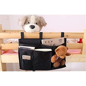IBLUELOVER Betttasche Hochbett Hängen Aufbewahrungstasche Klettverschluss Bettaufhänger Oxford Hängeaufbewahrung Kinderzimmer Hanging Organizer Kinderwagen Hängen Tasche Multifunktional Bettablage