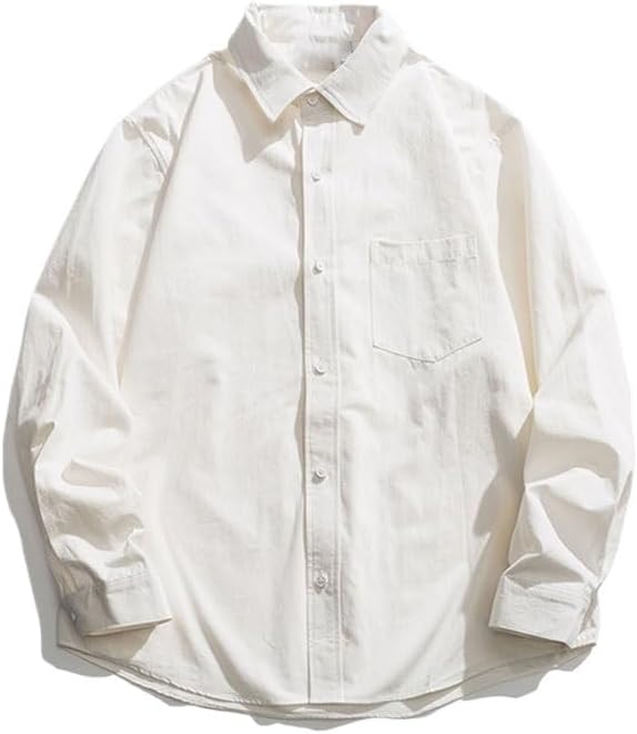 Casual Shirt Fashion Lapel Cotton Long Sleeve Cardigan Breathable Sweat-Wicking Business Workwear Shirt