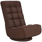 AVAWING Folding Floor Gaming Chair for Home, 360 Degree Swivel Floor Chair with 5 Adjustable...