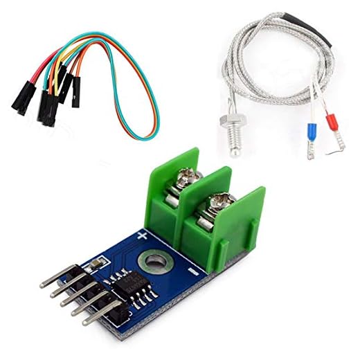 Hailege MAX6675 Temperature Sensor Module DC 5V + K Type Thermocouple Temperature Sensor M6 Screw Temperature Sensor Kit for Arduino