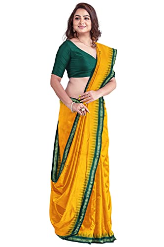 Image of Odisha Sambalpuri Handloom Ikat Women's Cotton Saree, Odisha Handloom Handmade Pure Cotton Khandua Saree, Ikkat Orissa Traditional Handloom Saree Without Blouse