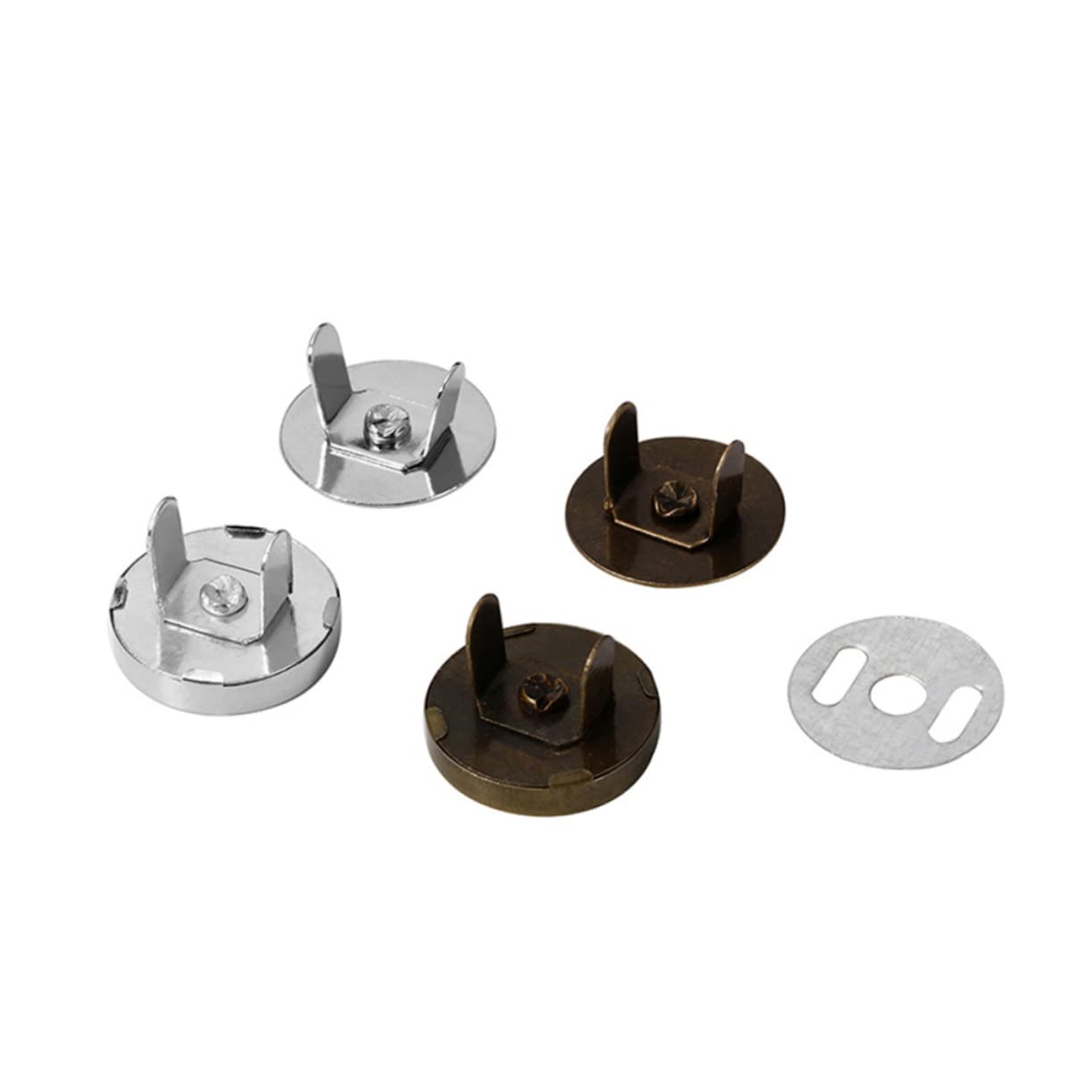 Lurrose Bottoni Magnetici 14mm 200 Pezzi in Metallo per Borse | Borsette e Pochette, Adatti a Riparazione e Creazione, Chiusura a Scatto Forza Magnetica