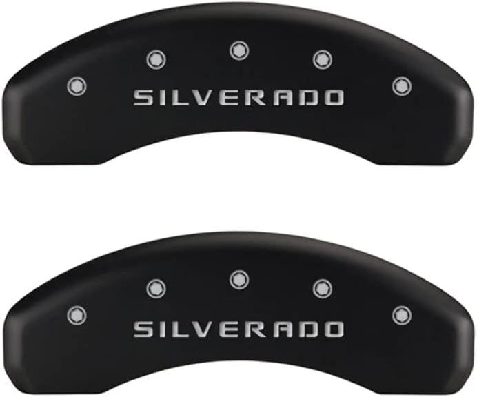 MGP Caliper Covers - Brake Caliper Covers 2014-2018 Chevrolet Silverado 1500 - Front and Rear Set - Red