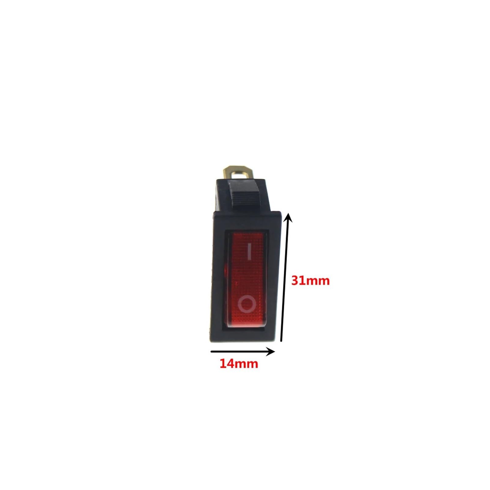 ZHGUIMING 5 uds KCD3 interruptor basculante ON-OFF 2 posiciones 3 pines equipo eléctrico interruptor de alimentación iluminado 16A 250VAC/ 20A 125VAC 31MM * 13,5 MM(Green 3 pin)