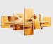 Produktbild Leinwandbild 5 tlg. 200cmx100cm Sauna Zubehör Wellness Spa Kübel Bilder Druck auf Leinwand Bild Kunstdruck mehrteilig Holz 9YA1080, 5Tlg 200x100cm:5Tlg 200x100cm