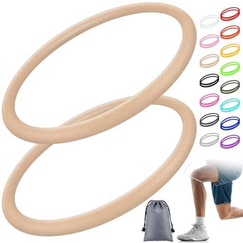 Image of Foilswirl Silicone Patella Knee Band for Basketball Patella Tendon Support Knee Pain Running Tendon Brace Support Strap(2,Nude Color,M)