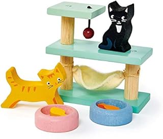 Tender Leaf Toys - Pets Sets for Doll House Accessories - Great Add-on Pet Play Set to Any Dollhouse - Encourage Creative and Imaginative Fun Play for Children 3+ (Pet Cats Set)