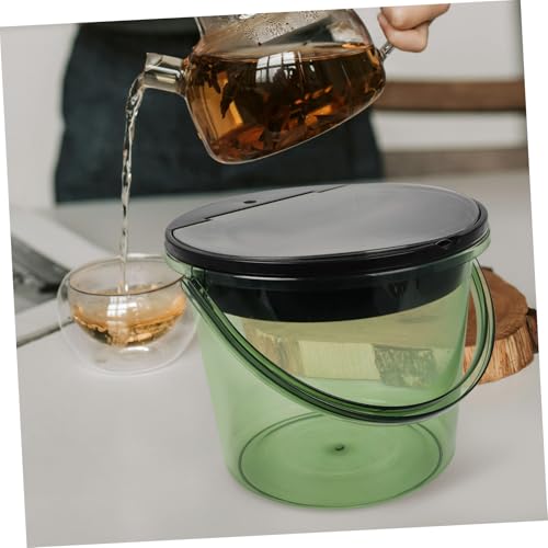 Caneca portátil para drenaje de té con tapa color verde miniatura 5