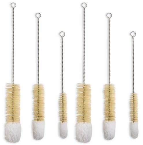HIC Kitchen Microfiber & Boar Bristle Cleaning Brushes (6)