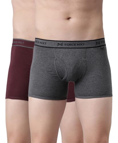 Force NXT Super Combed Cotton Solid Mens Pack of 2 Trunk