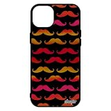 utaupia Cover in Silicone per iPhone 15+ Plus Baffi Smartphone Uomo 512 GB Tubo Gel Rosso Immagine Telefono Cappello Melone Nero Vintage