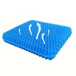 Braozaiw Soft Sitter Cushion,Honeycomb Double Thick Gel Seat cushion with Anti-Slip Cushion Cover,Cooling Chair Cushion Egg Chair Cushion For Home Office Car, Wheelchair (42 * 36 * 4.5 cm)