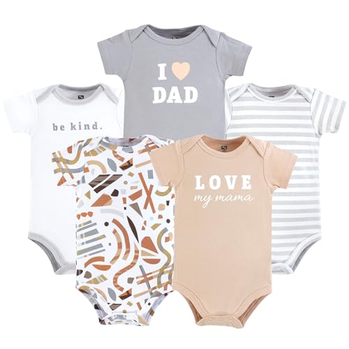 Image of Hudson Baby Unisex Baby Cotton Bodysuits 5-pack