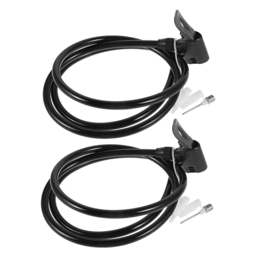 ibasenice 2 Piezas Inflador De Piso para Bicicleta Válvula para De Bicicleta Reemplazo De La Cabeza De La De Bicicleta Piso De La De Choque El Plastico Black