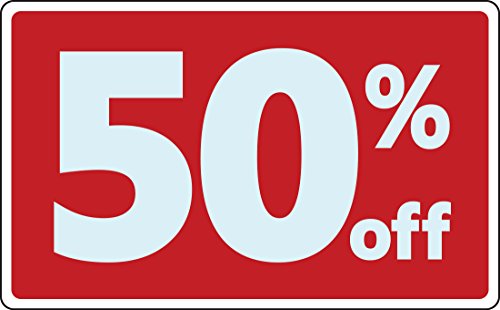 Sale 50% Percent Off Discount Promotion Message Retail Store Business Sign