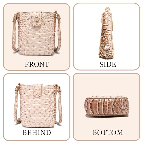 Crocodile Embossed Small Crossbody Bag Fashionable Magnetic Buckle Decoration Shoulder Women's Luxury Wallet3