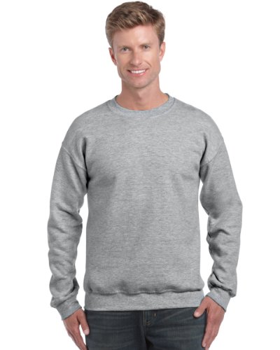 Preisvergleich Produktbild Gildan Herren Sweatshirt mit Rundhalsausschnitt, schwere Mischung, Grau L