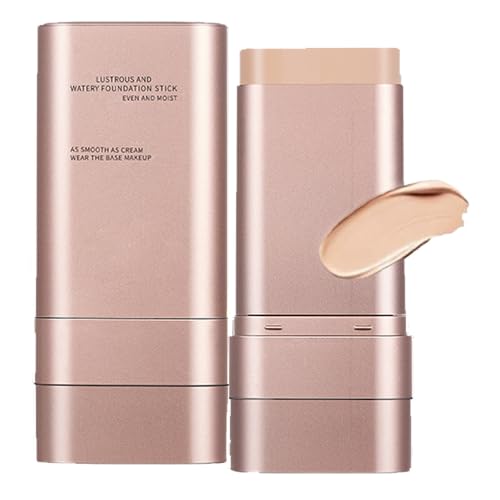Long-Lasting Dual-Ended Foundation Stick, 2-in-1 Contouring Foundation, Full Coverage Cream, Built-in Sunscreen, Lightweight Brighten Stick for Flawless Finish, All Skin Types (Natural Color 2)