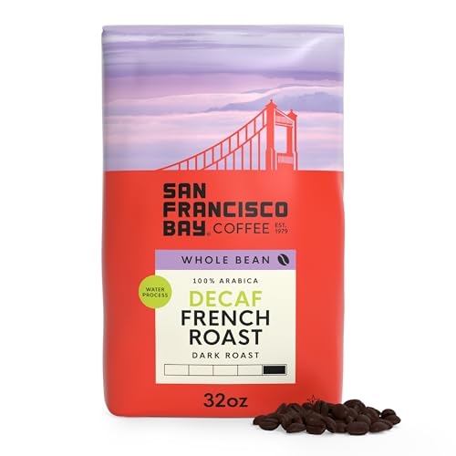 San Francisco Bay Coffee - Decaf Dark Roast Whole Bean Coffee - Decaf French Roast (2 lb bag) -...