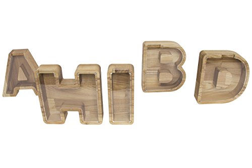 Any letter money box (2 sizes available) - Wooden money box - Wooden money bank - Wooden coin box - piggy bank for boys and girls - Kids money bank - Alphabet money box