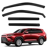 CXZHAZD Shatterproof in-Channel Rain Guards for Toyota Grand Highlander 2024-2026, Clip-on Window Deflectors Vent Window Visors Rain Sun Wind Guards Shade Deflectors, 4 pcs