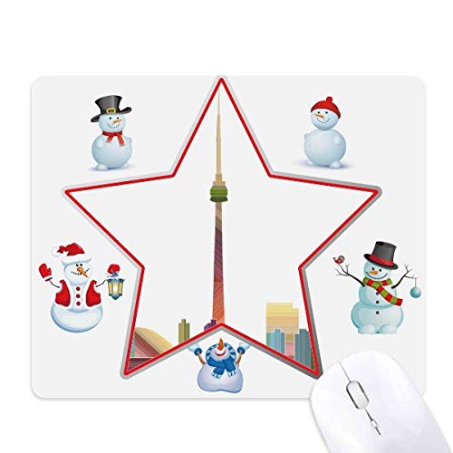 Tapis de souris étoile et bonhomme de neige avec glisse fluide