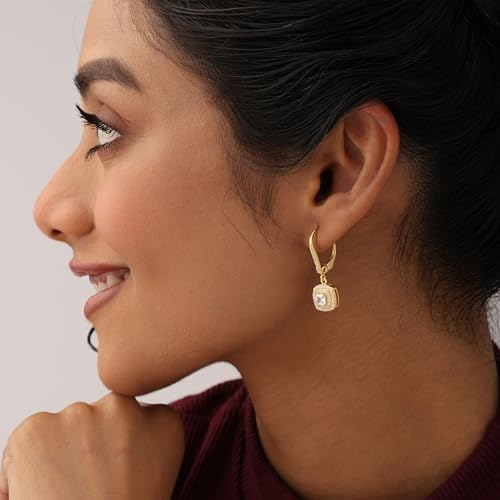 Image of TRUESILVER ACPL 925 Sterling Silver Cubic Zirconia Earrings for Women & Girls | BIS Hallmarked Drop Dangle Leverback Style | Elegant Jewelry Gift for Women