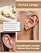 LOLIAS 21Pairs Surgical Steel Flat Back Earrings Hypoallergenic 20G Screw Back Nap Stack Cartilage Earring Stacks 14K Gold Plated