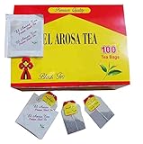 Al Arousa Alarousa Black Tea Bags Teas Indian Kenyan Natural Traditional Egyptian Dust Egypt Arabian Strong Rich Pure Oriental Natural Taste Breakfast (100 Tea Bag) شاى العروسة