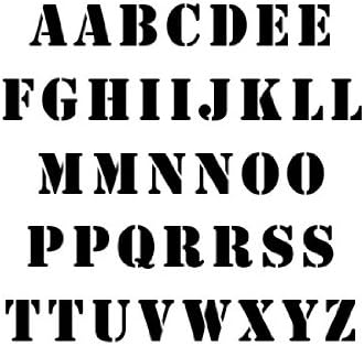 Stencil Font Alphabet - Uppercase Stencil - 3 inch - 10 mil Medium-Duty