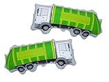 Garbage Truck Balloon - 2 Large Trash Truck Foil Balloons - Garbage Truck Birthday Party Supplies -...