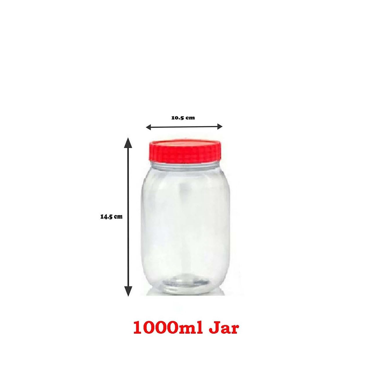 QUANTA Plastic Jars with Lids, Clear Storage Containers, Airtight, Stackable, BPA-Free Container Jar for Spices Sweets - Image 2