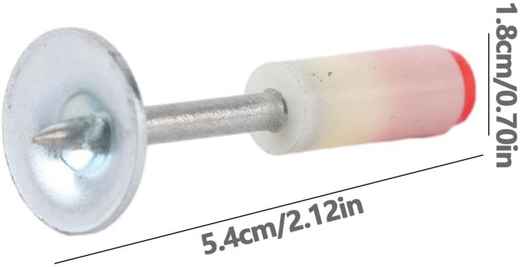 Generic Round Nails Wall Fastening 100pcs Stainless Steel Nail Shooter Nails Wall Fastening Tool for Concrete Ceiling Cable Ducts - (As Show)