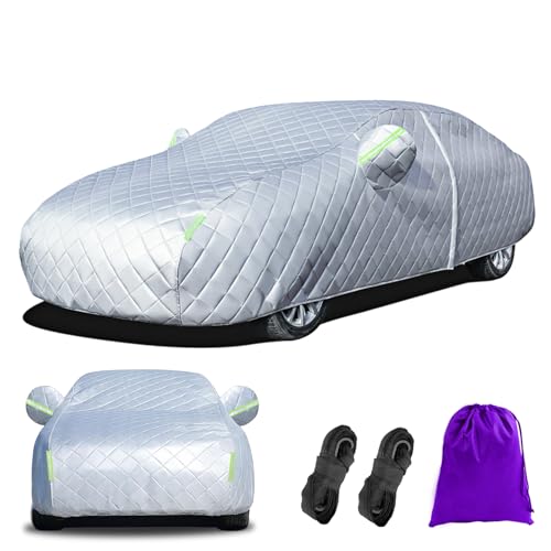 Persevere 最新改良式 車 カバー トヨタ アクア NHP10(H29.6〜) MXPK10系(R3.7〜)専用 中綿極厚モデル 厚手 雹対策 カーカバー 中綿入り 車ボディカバー 凍結防止 防風ストラップ付き 撥水加工 防風 雪対策 防紫外線 遮