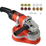 Electric Diamond Floor Grinder Polisher Machine 3800W, 6-Speed Adjustable, with 3 Diamond Wheels for Dustless Grinding, Polishing Cement, Marble, Epoxy, Concrete, Stone, Thinset, Metal Descaling