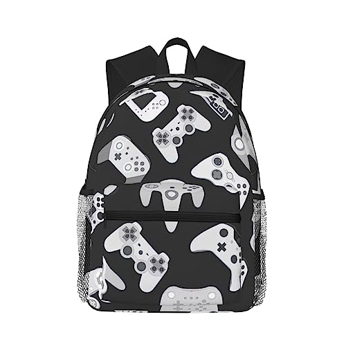 Abstraktes geometrisches Muster bedruckter lässiger Tagesrucksack:...