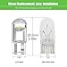 Makergroup 158 LED Bulb W5W 2825 168 192 194, T10 Wedge Base Bulbs 6000K Bright White for Car Side Marker Lights Dome Map Door Courtesy License Plate Taillight 0.5W 10-Pack